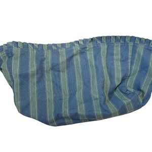 Longaberger Collectors Club Harbor Basket Liner Blue & Green Membership Stripe